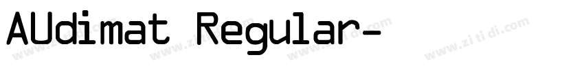 AUdimat Regular字体转换